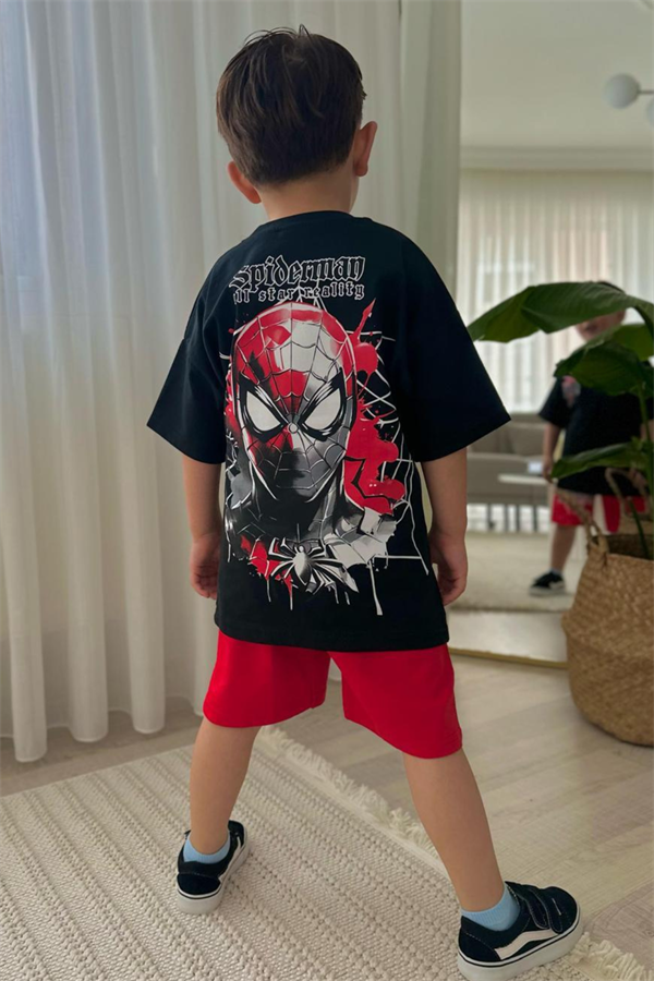 Erkek Çocuk  Spiderman Şortlu Takım 