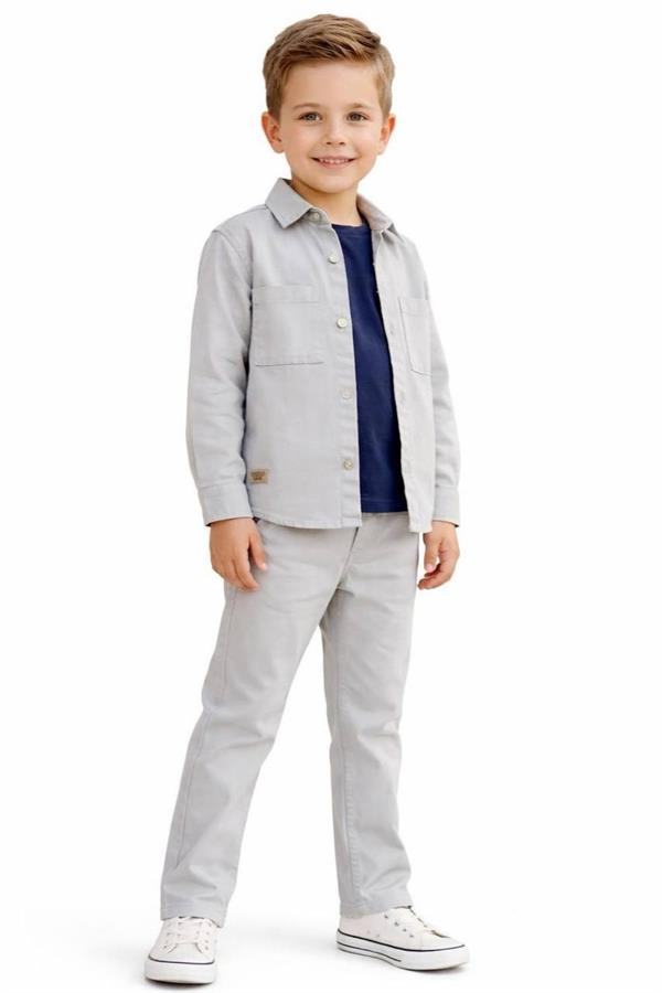 Erkek Çocuk Tshirt Dahil 3 Parça Denim Takım