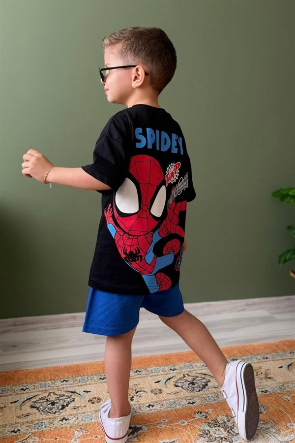 Erkek Spiderman Laci Şortlu Takım