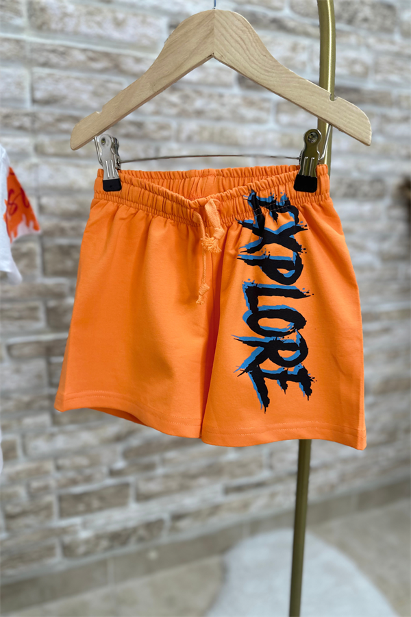 Explore Oranj Tshirt Şort Takım