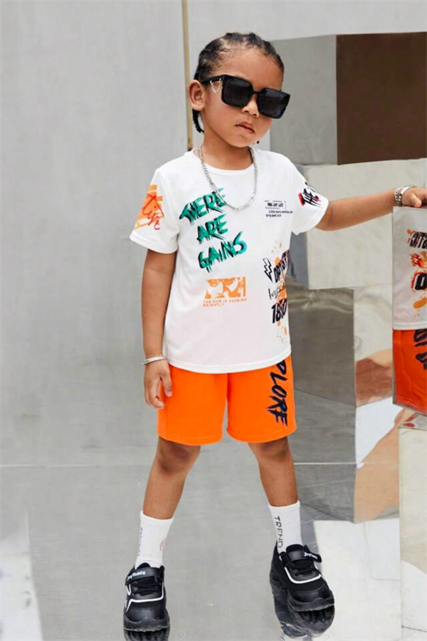 Explore Oranj Tshirt Şort Takım