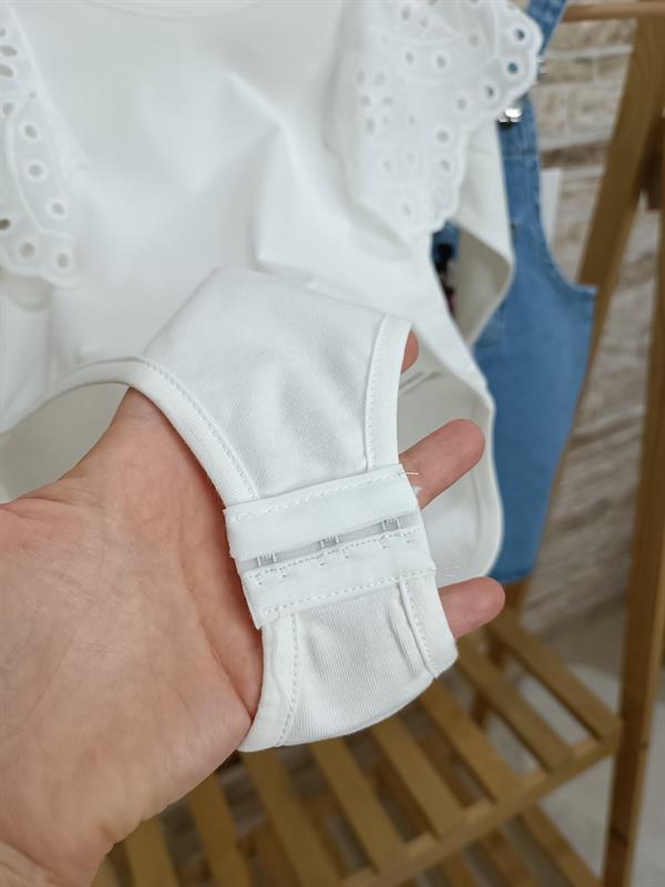 Fisto Detaylı Uzun Kol Çıtçıtlı Body