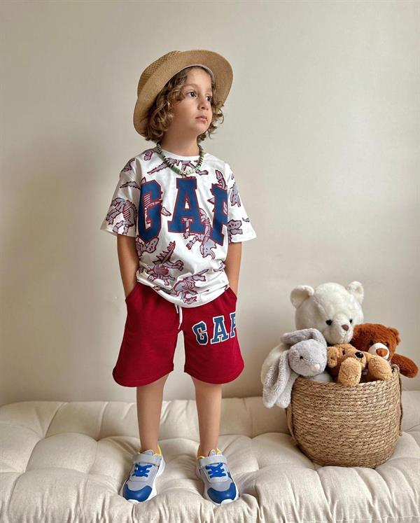 Gap Bordo Dinazorlu Şortlu Takım