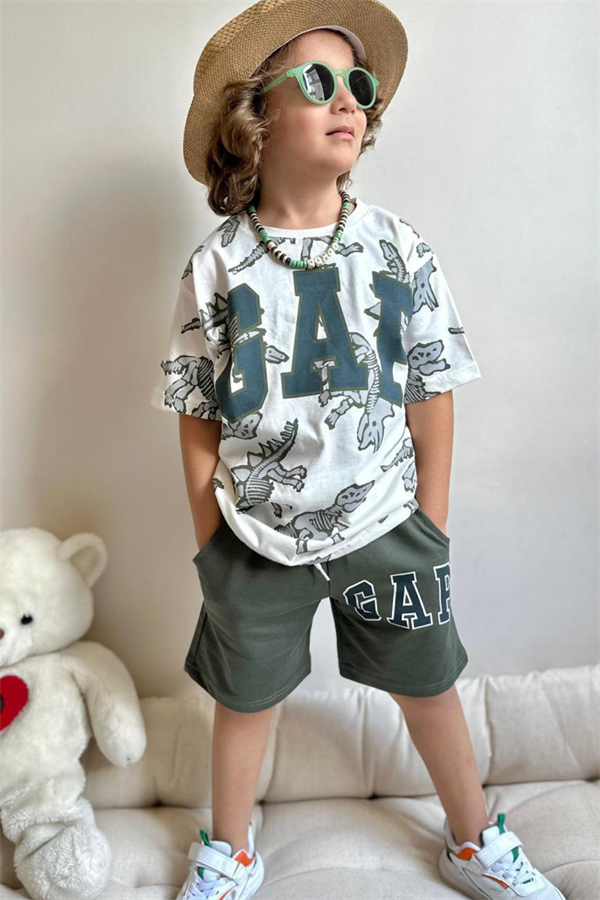 Gap Haki Dinazorlu Şortlu Takım