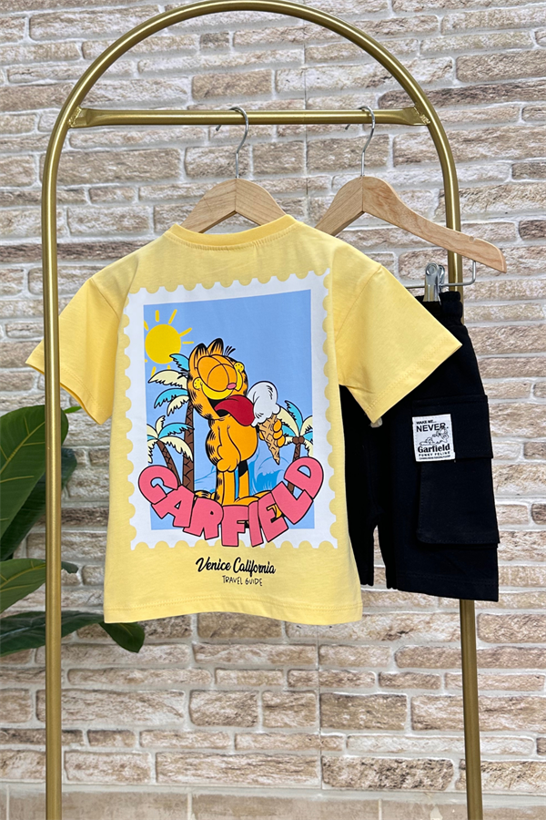 Garfield  Sarı SiyahŞortlu Takım