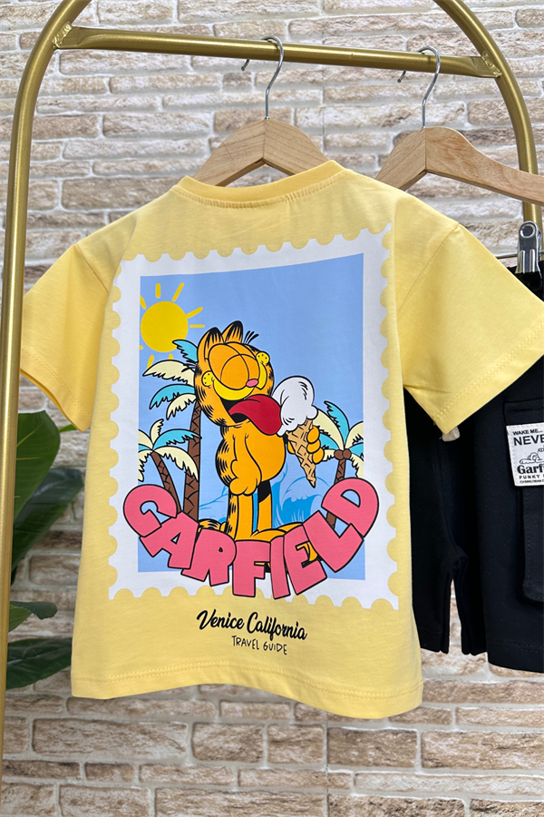 Garfield  Sarı SiyahŞortlu Takım