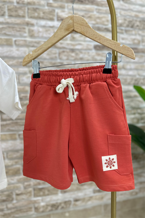 Hayvanlı Kiremit Şortlu Takım