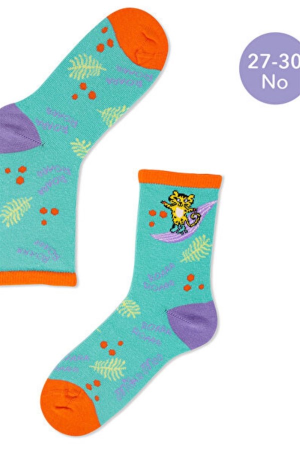 İthal Jungle Friends 5li Paket Çocuk Çorapları