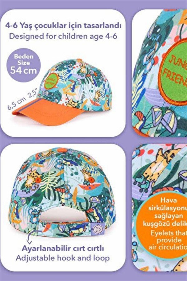 İthal Jungle Friends Şapka