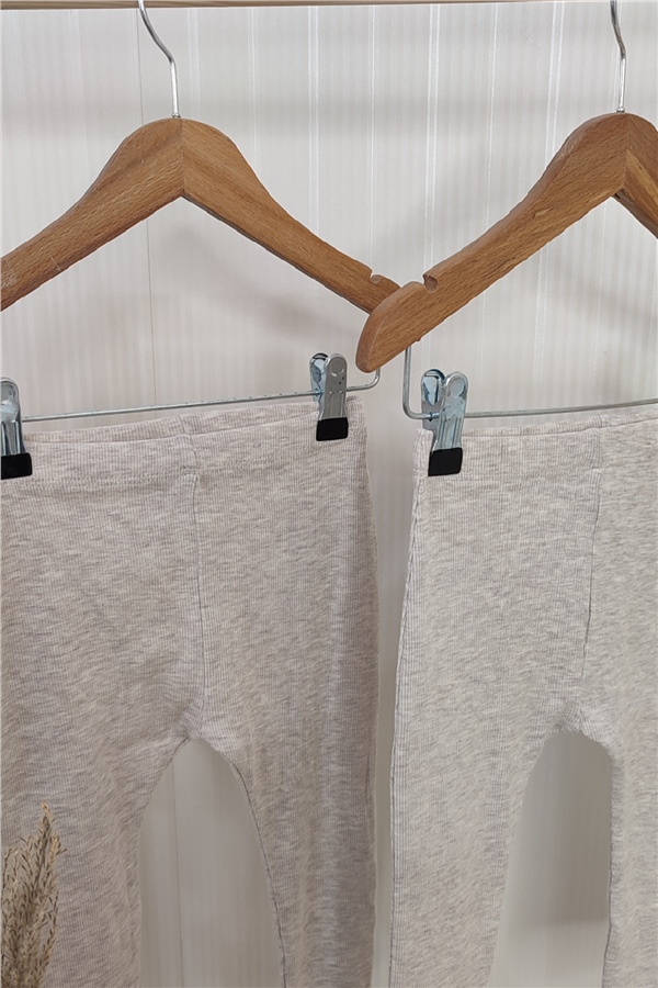 İthal Pamuklu Krem Tayt