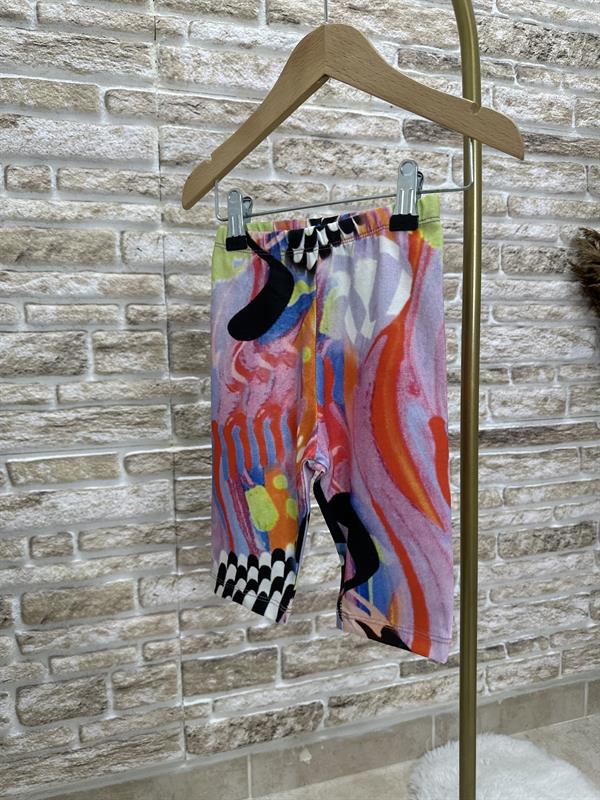 Kalpli Ebruli Biker Penye Tayt Takım