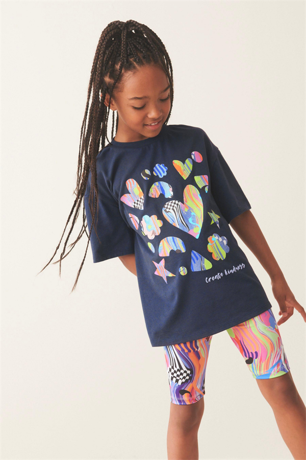 Kalpli Ebruli Biker Penye Tayt Takım