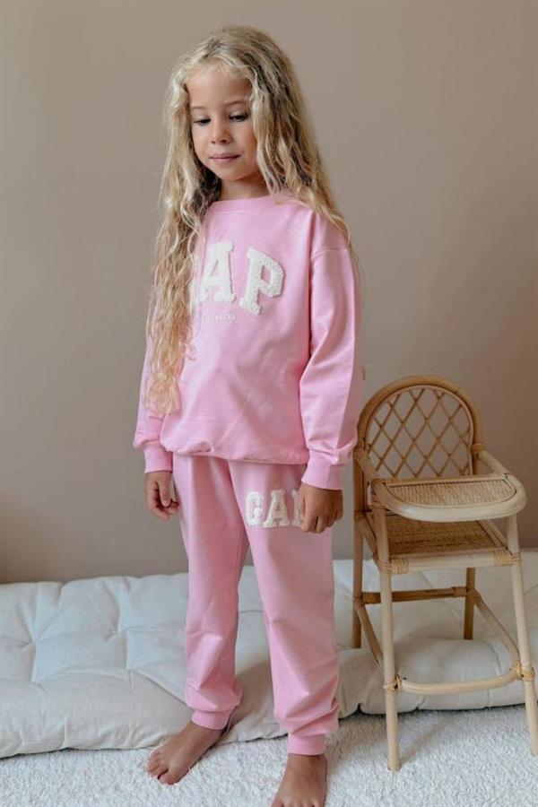 Kız Çocuk 2 iplik Süzene Nakış Gap Pudra Takım