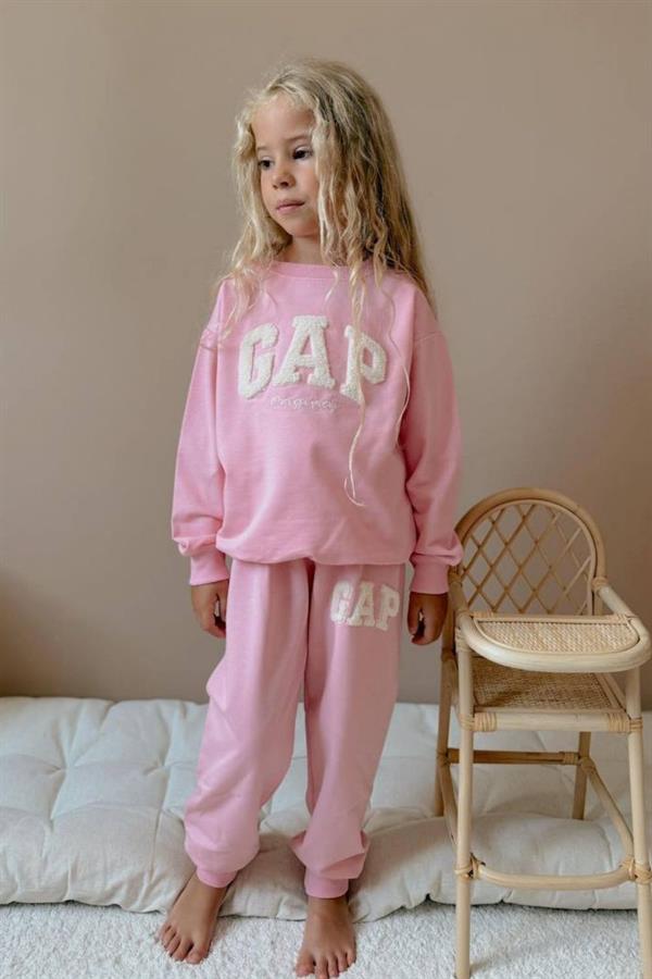 Kız Çocuk 2 iplik Süzene Nakış Gap Pudra Takım