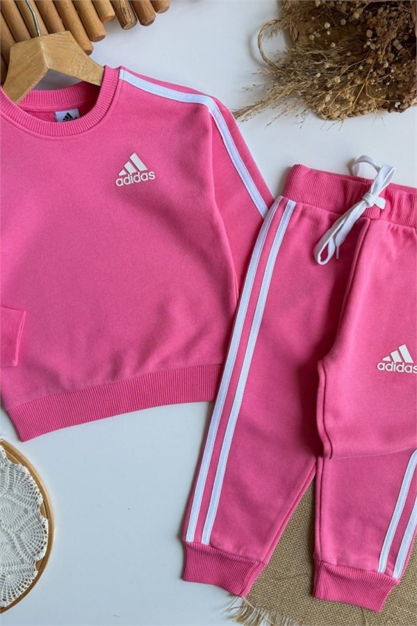 Kız Çocuk 3 İplik Ads Pembe Takım