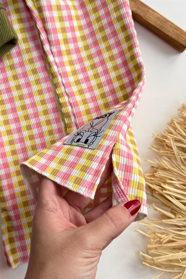 Kız Çocuk 3 İplik Daisy Yeşil Takım