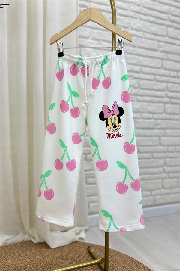 Kız Çocuk 3 İplik Fermuarlı Minnie Takım