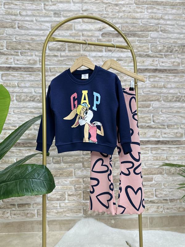 Kız Çocuk 3 İplik Gap İspanyol Paça Taytlı Takım