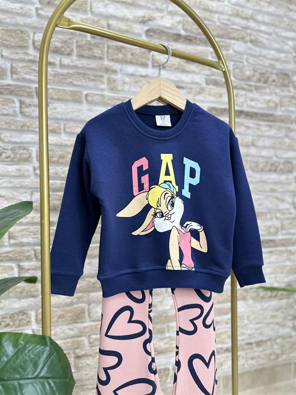 Kız Çocuk 3 İplik Gap İspanyol Paça Taytlı Takım