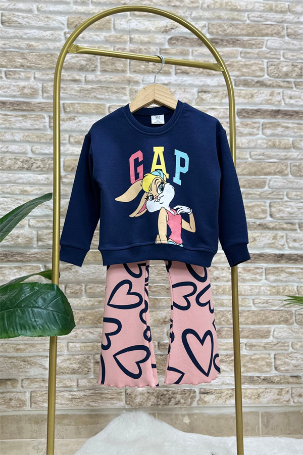 Kız Çocuk 3 İplik Gap İspanyol Paça Taytlı Takım