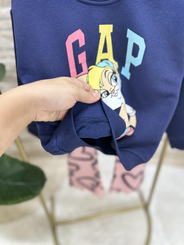 Kız Çocuk 3 İplik Gap İspanyol Paça Taytlı Takım