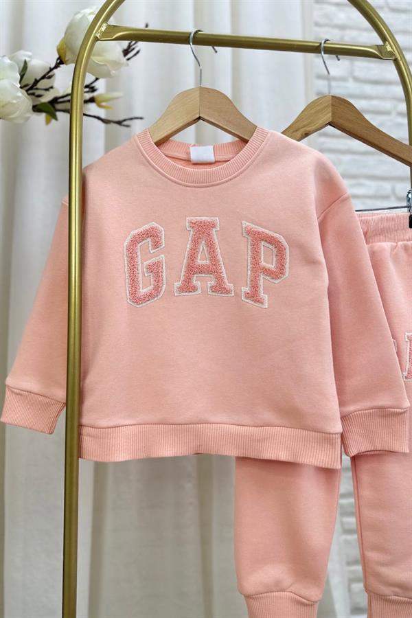 Kız Çocuk 3 İplik Gap Somon Takım