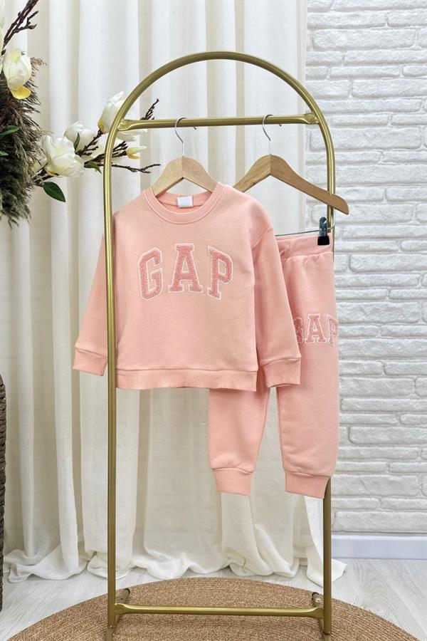 Kız Çocuk 3 İplik Gap Somon Takım