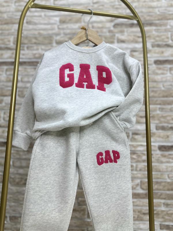 Kız Çocuk 3 İplik Gri Gap Takım