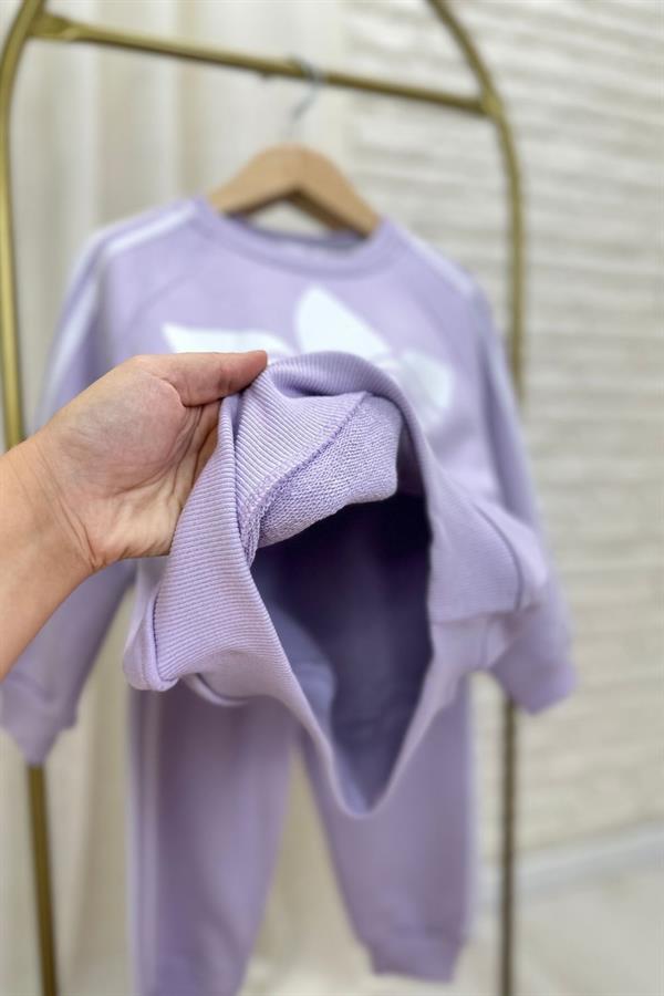 Kız Çocuk 3 İplik Lila Adids Takım