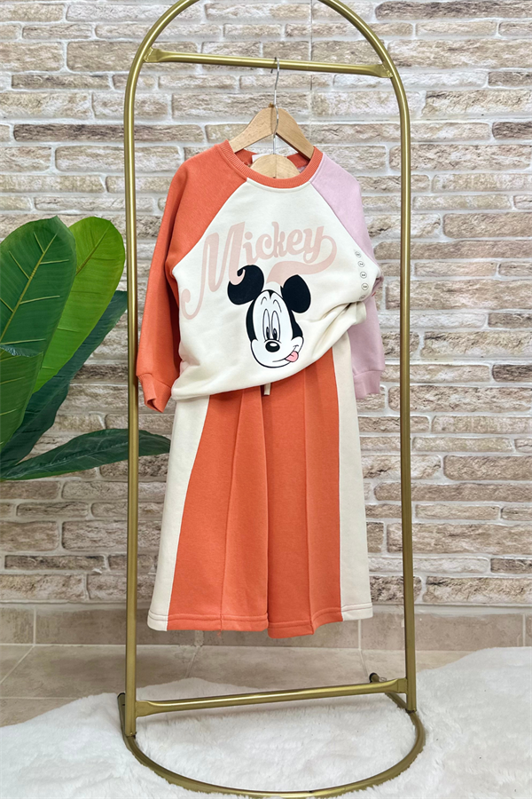 Kız Çocuk 3 İplik Mickey Bl Paça Takım