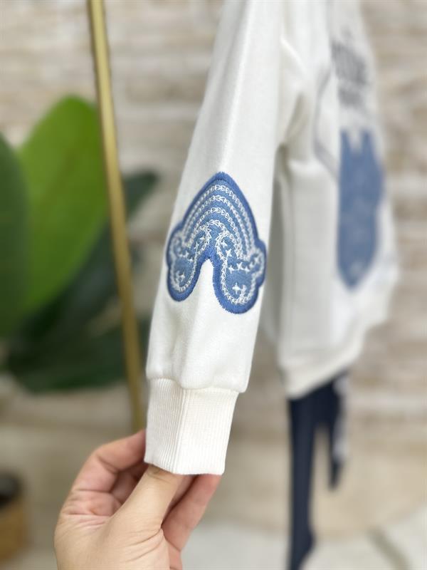 Kız Çocuk 3 İplik Minnie Nakışlı Taytlı Takım