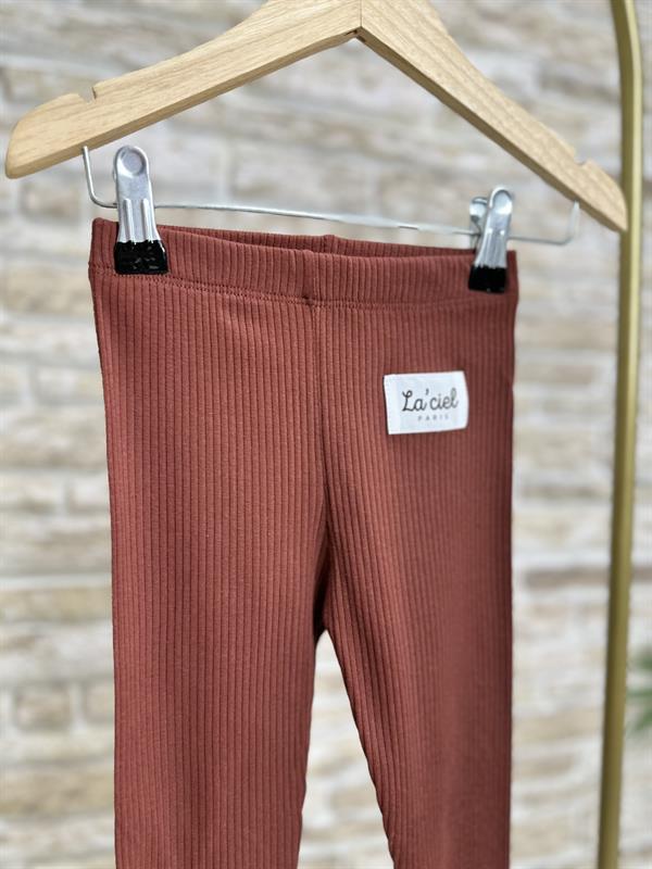 Kız Çocuk 3 İplik Ny Kahve Ekru Taytlı Takım