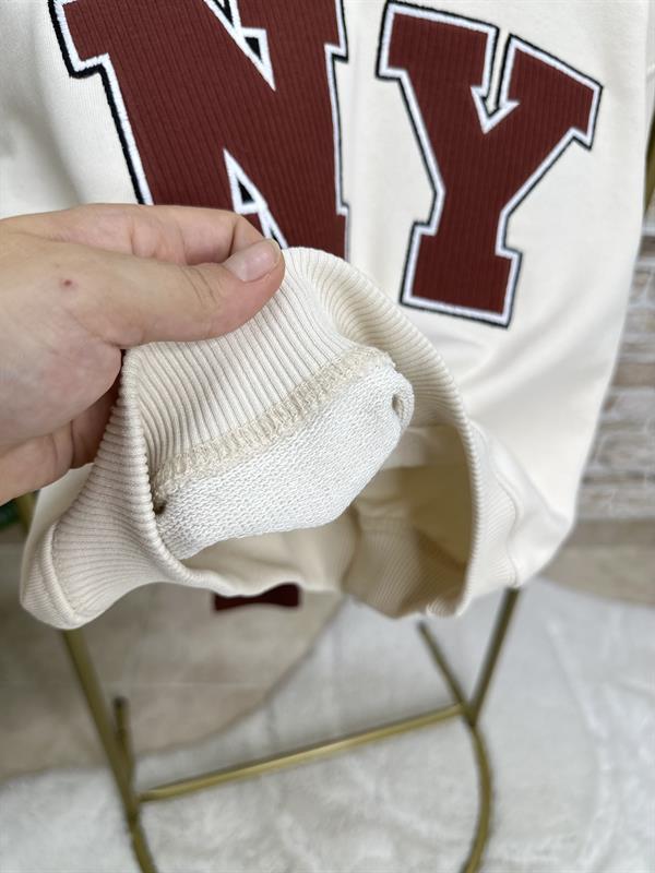 Kız Çocuk 3 İplik Ny Kahve Ekru Taytlı Takım