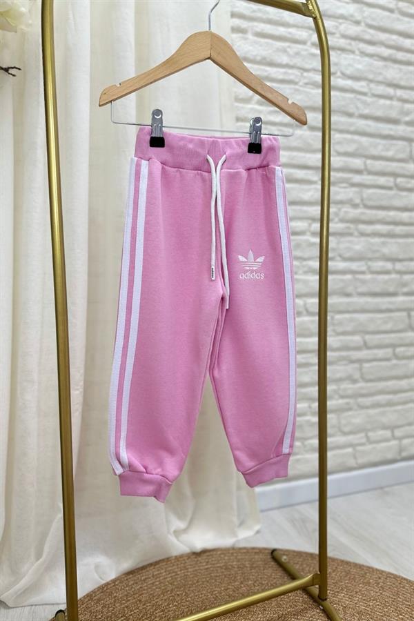 Kız Çocuk 3 İplik Pembe Adids Takım