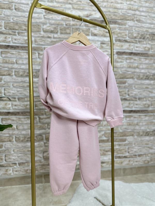 Kız Çocuk 3 İplik Pudra Memories Takım