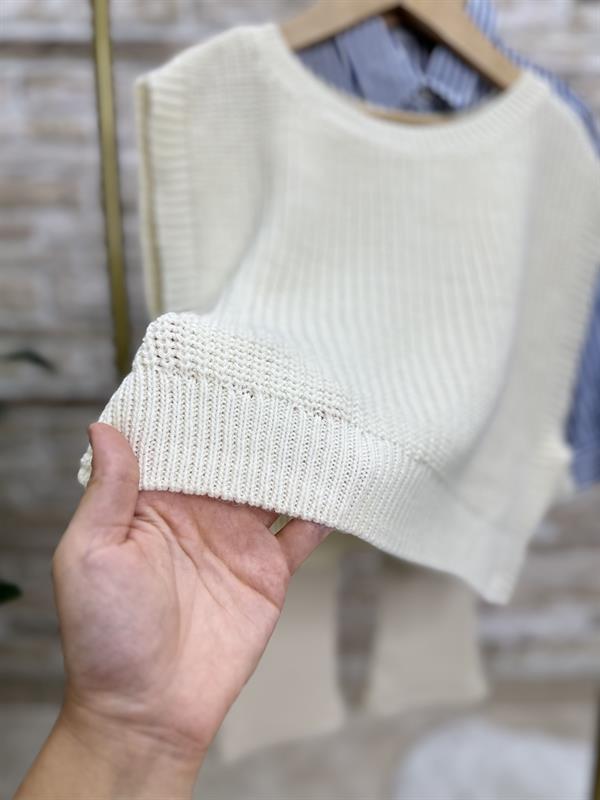 Kız Çocuk 3 Parça Triko Süveter Gömlek Tayt Takım