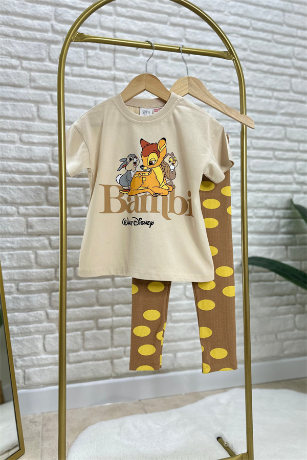 Kız Çocuk Bambili Taytlı Takım 