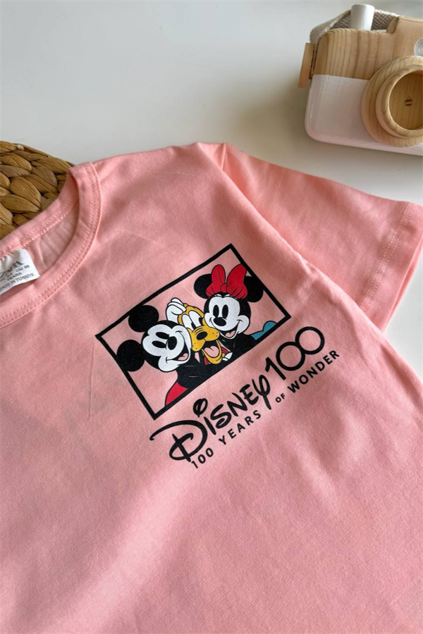 Kız Çocuk Biker Tayt Minnie Mickey Takım