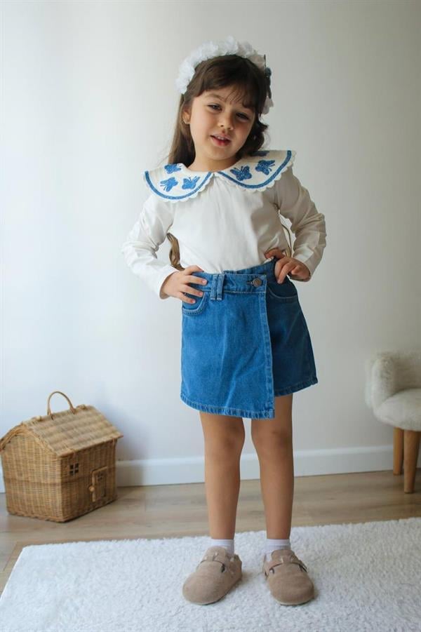Kız Çocuk Bluz & Şort Etek Takım