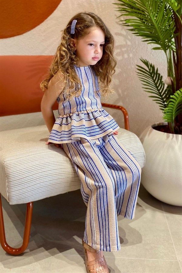 Kız Çocuk Çizgli İkili Takım