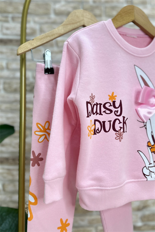 Kız Çocuk Daisy Baskı 3 iplik Taytlı Takım