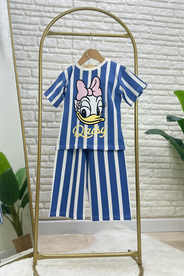 Kız Çocuk Daisy Çizgili İkili Takım