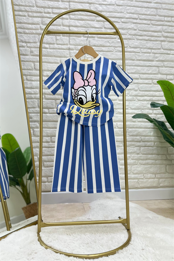 Kız Çocuk Daisy Çizgili İkili Takım