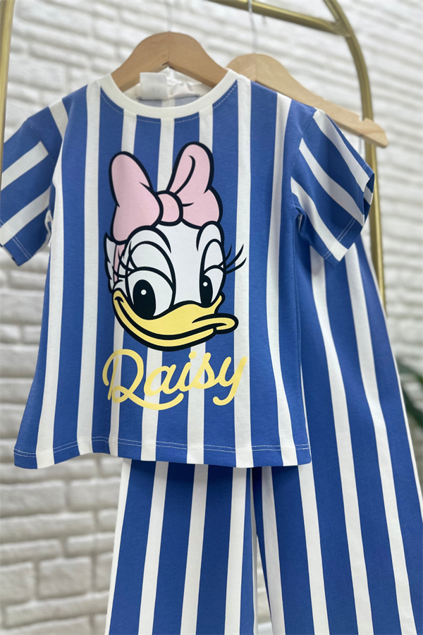 Kız Çocuk Daisy Çizgili İkili Takım