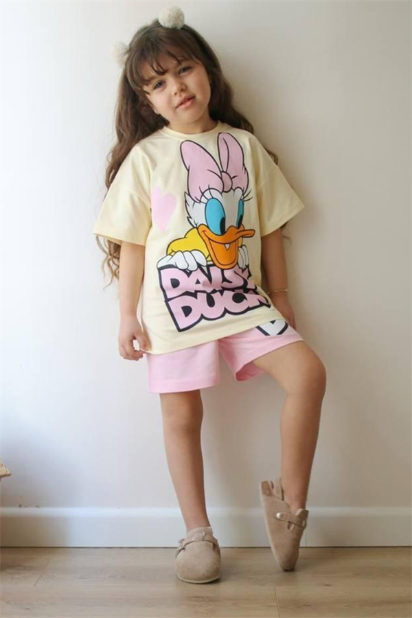 Kız Çocuk Daisy Yaz Şortlu Takım 