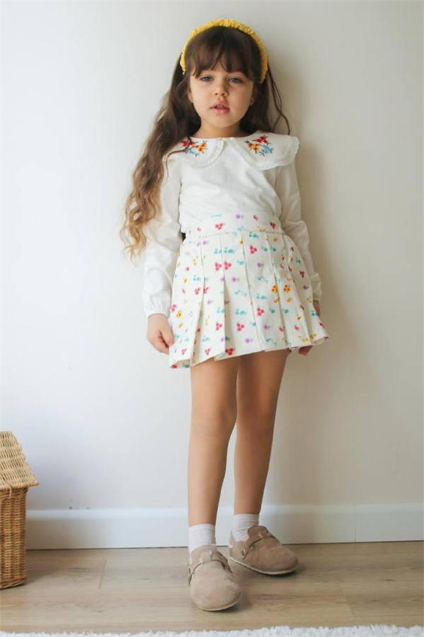 Kız Çocuk Denim Etek&Bluz Takım 