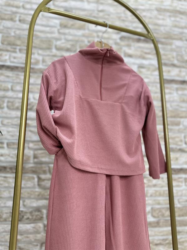 Kız Çocuk Fermuarlı Balıkçı Yaka Kaşkorse  Takım