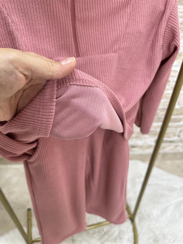 Kız Çocuk Fermuarlı Balıkçı Yaka Kaşkorse  Takım