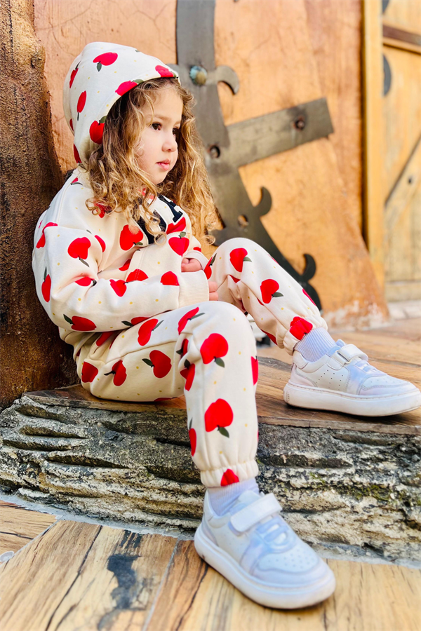 Kız Çocuk Fermuarlı İnce Şardonlu Gap Takım