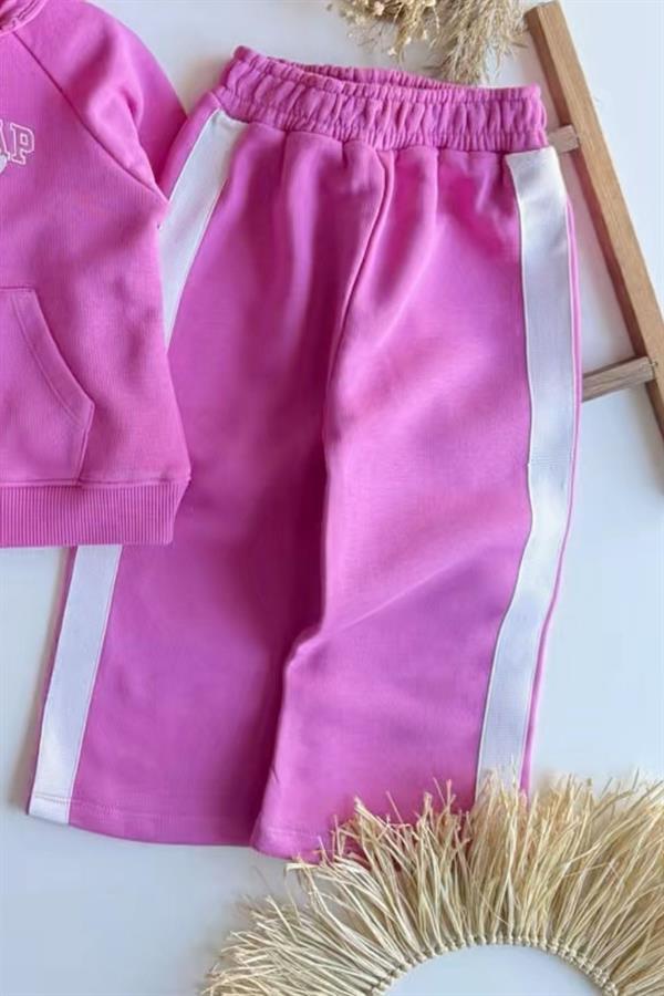 Kız Çocuk Fermuarlı Pembe Gap Takım